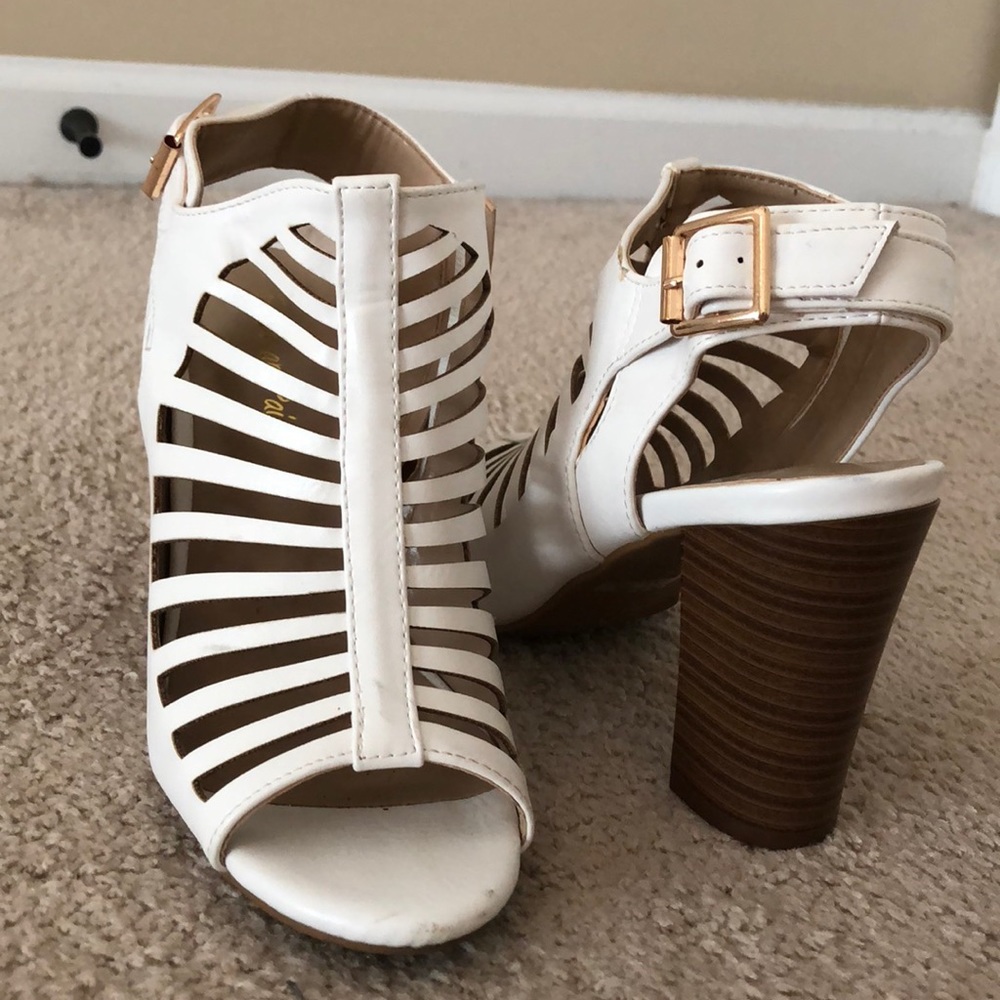 White Peep Toe Heels